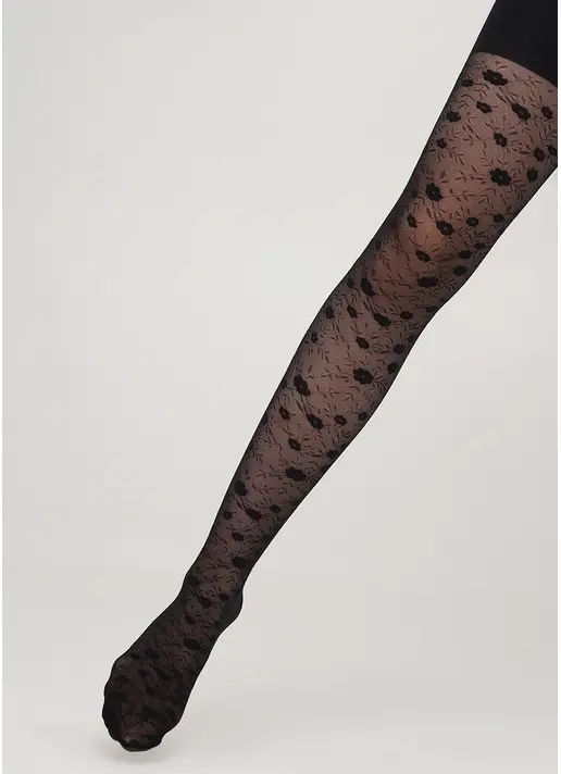Дитячі капронові колготки з малюнком ELIZA 20 (2) nero (чорний)