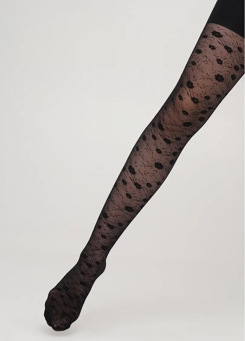 Дитячі капронові колготки з малюнком ELIZA 20 (2) nero (чорний)