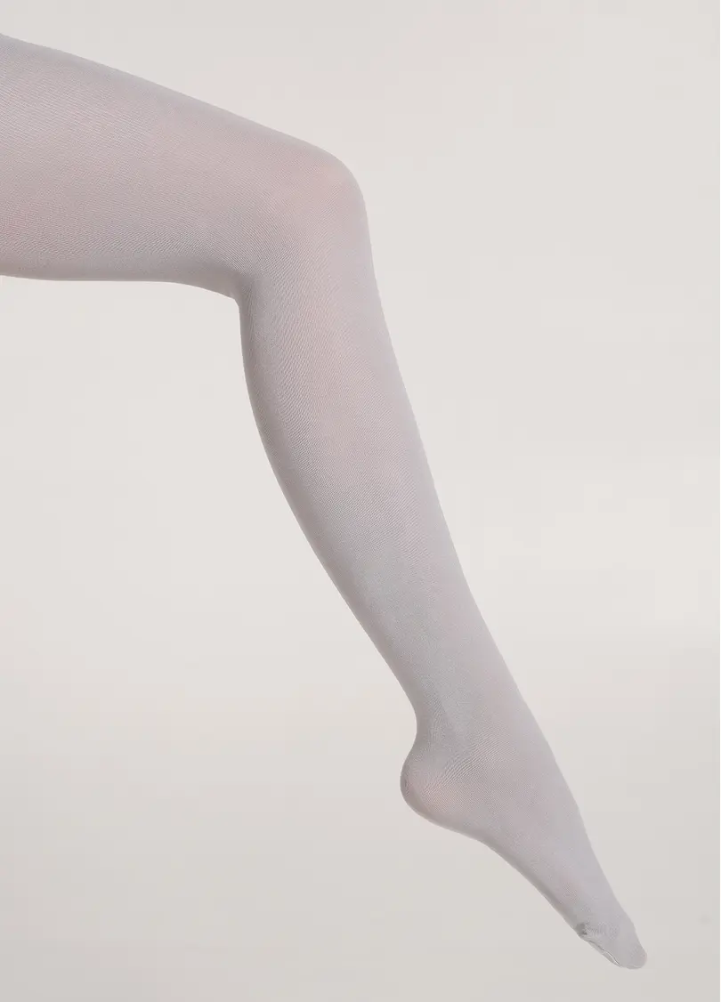 Однотонні дитячі колготки з бавовни ENJOY COTTON silver (сірий)