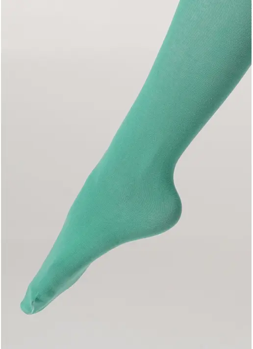 Однотонні дитячі колготки з бавовни ENJOY COTTON technological green (зелений)
