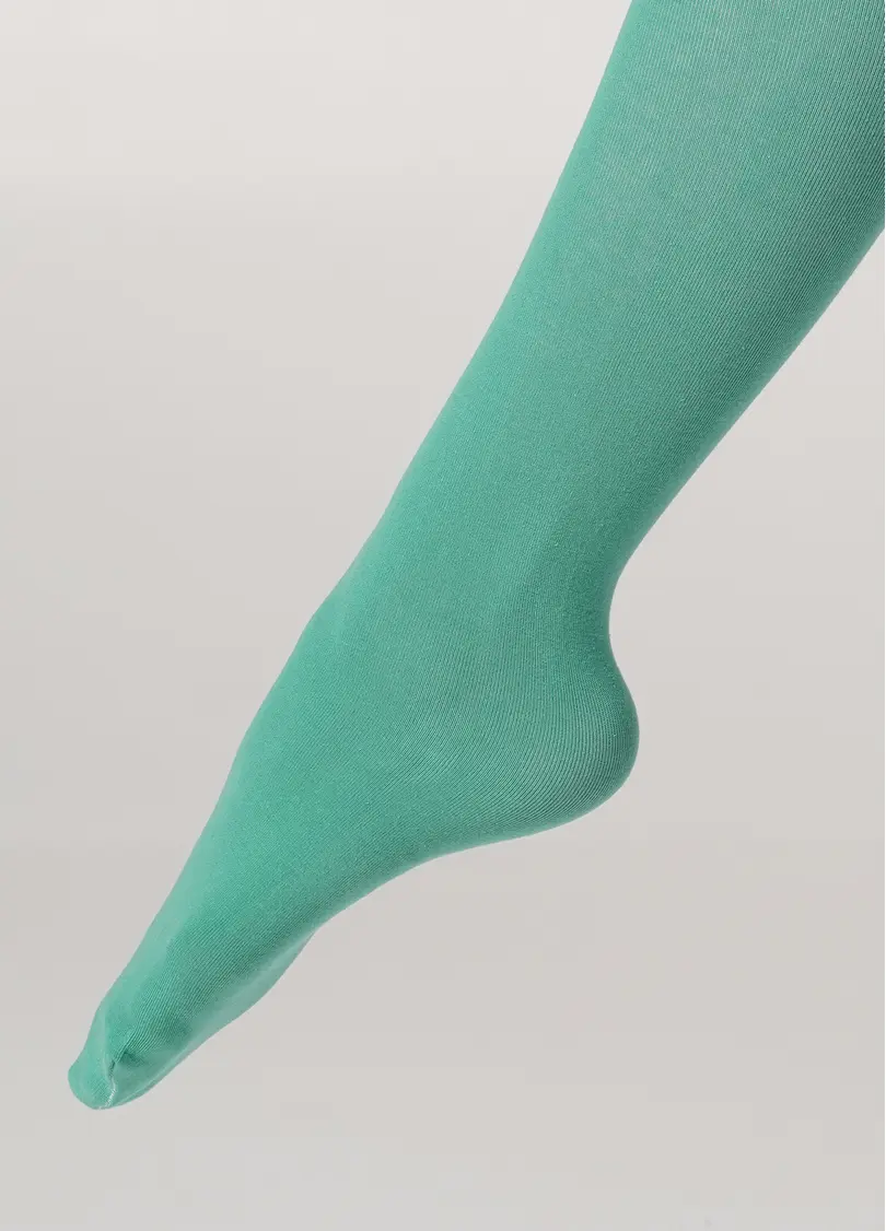 Однотонні дитячі колготки з бавовни ENJOY COTTON technological green (зелений)