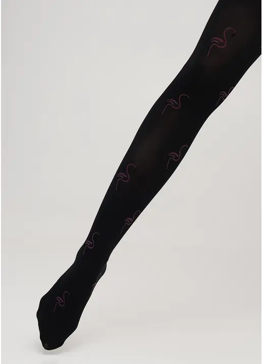 Колготки підліткові з малюнком FIONA 80 (1) nero (чорний)