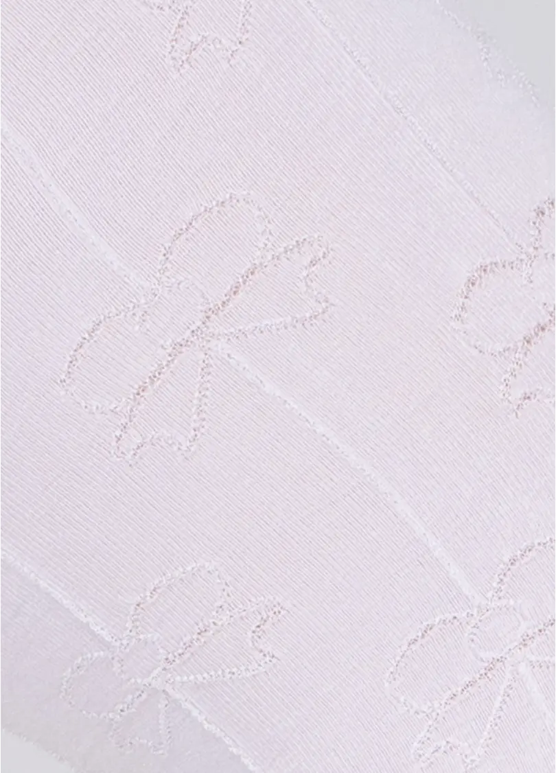 Дитячі колготки з візерунком "бантики" HOLLY SHINE 80 bianco (білий)