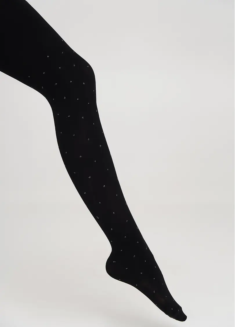 Дитячі колготки в горох KRISTAL 70 nero (чорний)