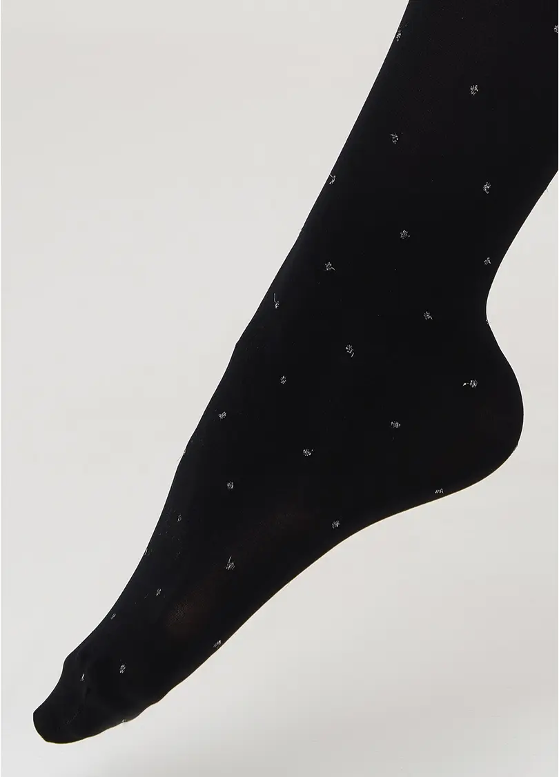Дитячі колготки в горох KRISTAL 70 nero (чорний)