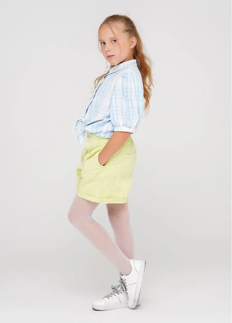 Дитячі колготки в дрібний горошок LINA 20 (5) bianco (білий)