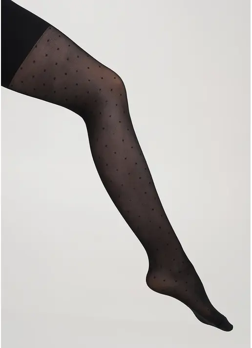Колготки дитячі в дрібний горох MILANA 40 (1) nero (чорний)