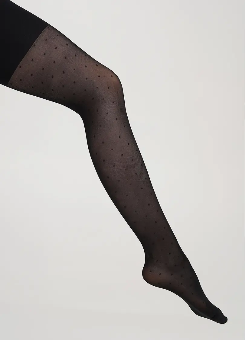 Колготки дитячі в дрібний горох MILANA 40 (1) nero (чорний)