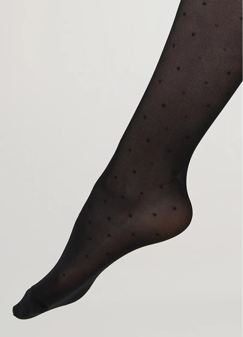 Колготки дитячі в дрібний горох MILANA 40 (1) nero (чорний)