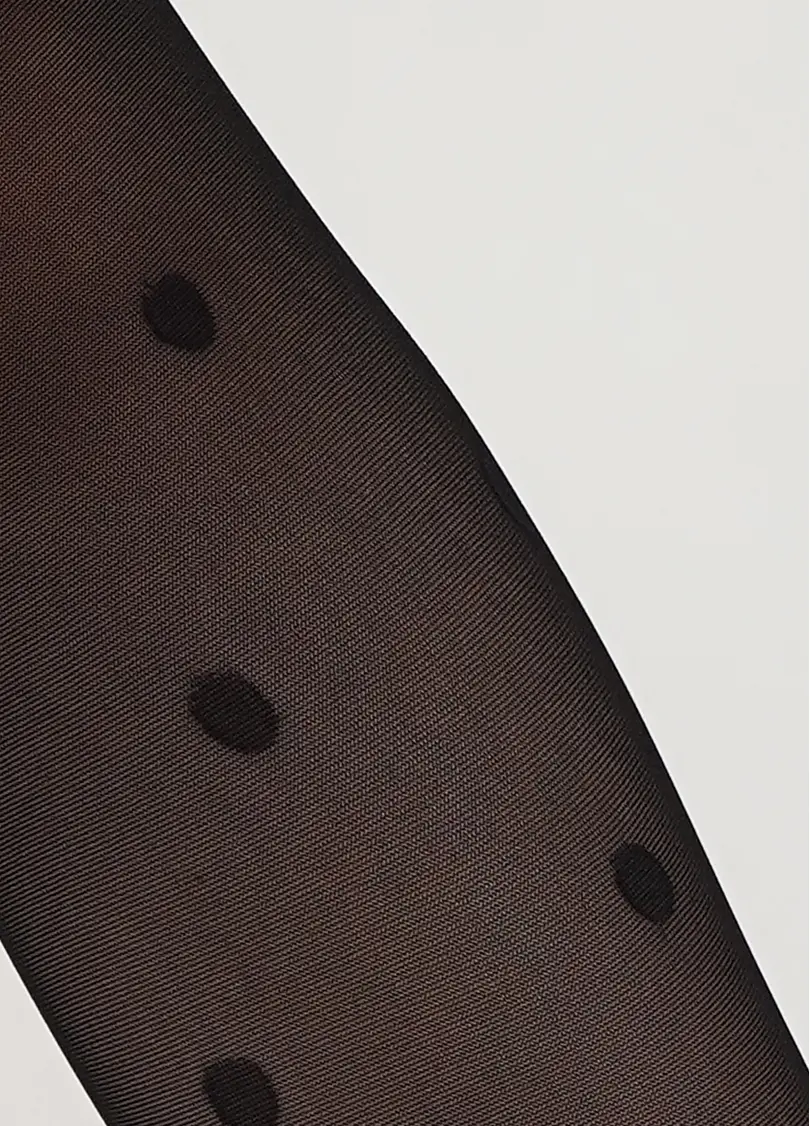 Дитячі капронові колготки в горох MILANA 40 (6) nero (чорний)