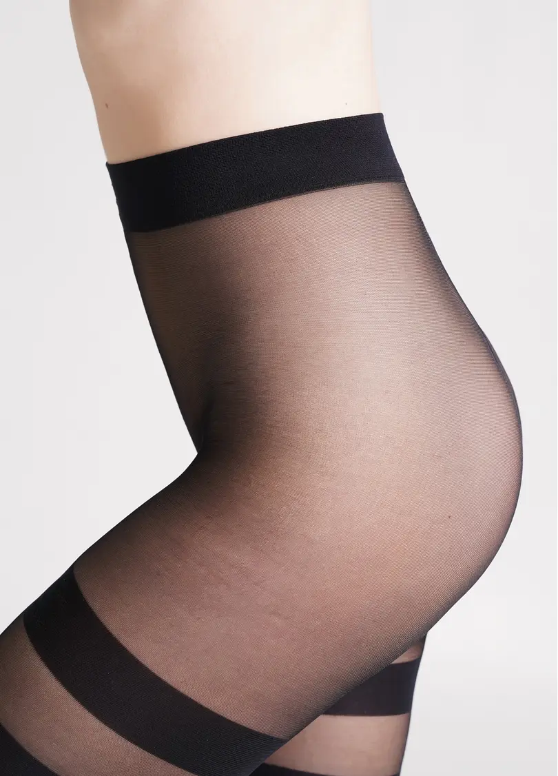 Колготки з імітацією панчіх та написом STYLE-UP 60 (2) nero (чорний)
