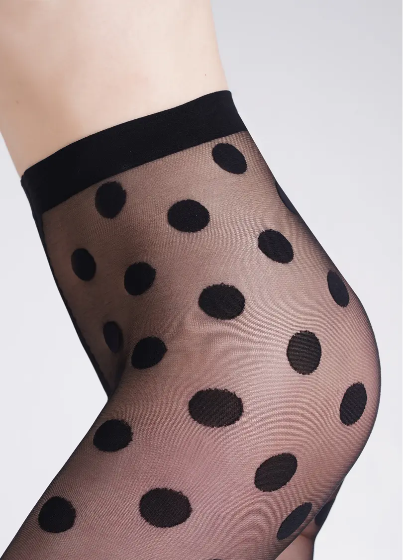 Колготки у великий горох AMALIA 20 (12) nero (чорний)