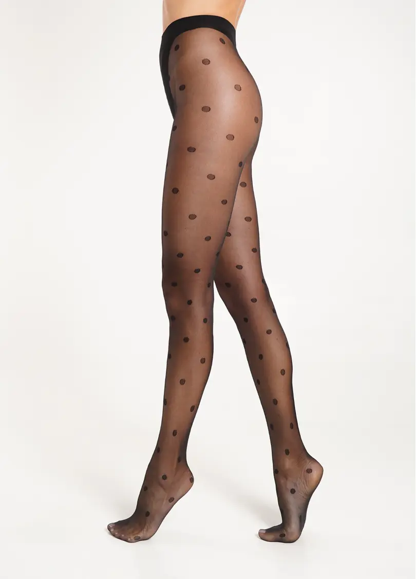Колготи у великий горох AMALIA 20 (6) nero (чорний)
