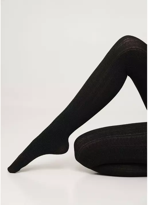 Колготки з віскози з візерунком CASHMERE TOUCH FASHION (1) black (чорний)