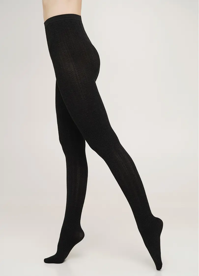Колготки з віскози з візерунком CASHMERE TOUCH FASHION (1) black (чорний)