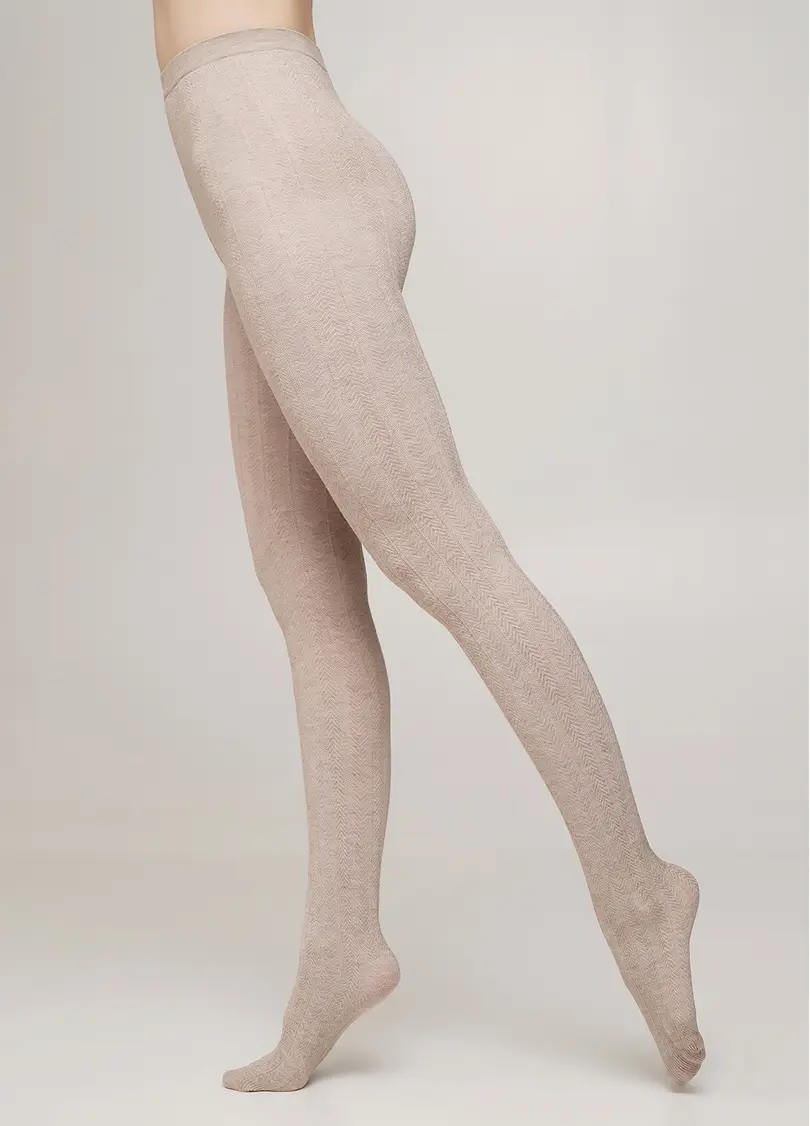 Колготки з віскози з візерунком CASHMERE TOUCH FASHION (1) sand (бежевий)