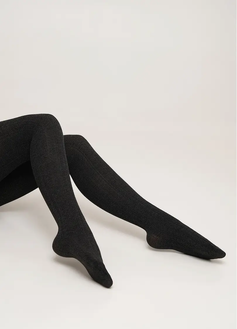 Колготки з віскози з візерунком CASHMERE TOUCH FASHION (1) stone (сірий)