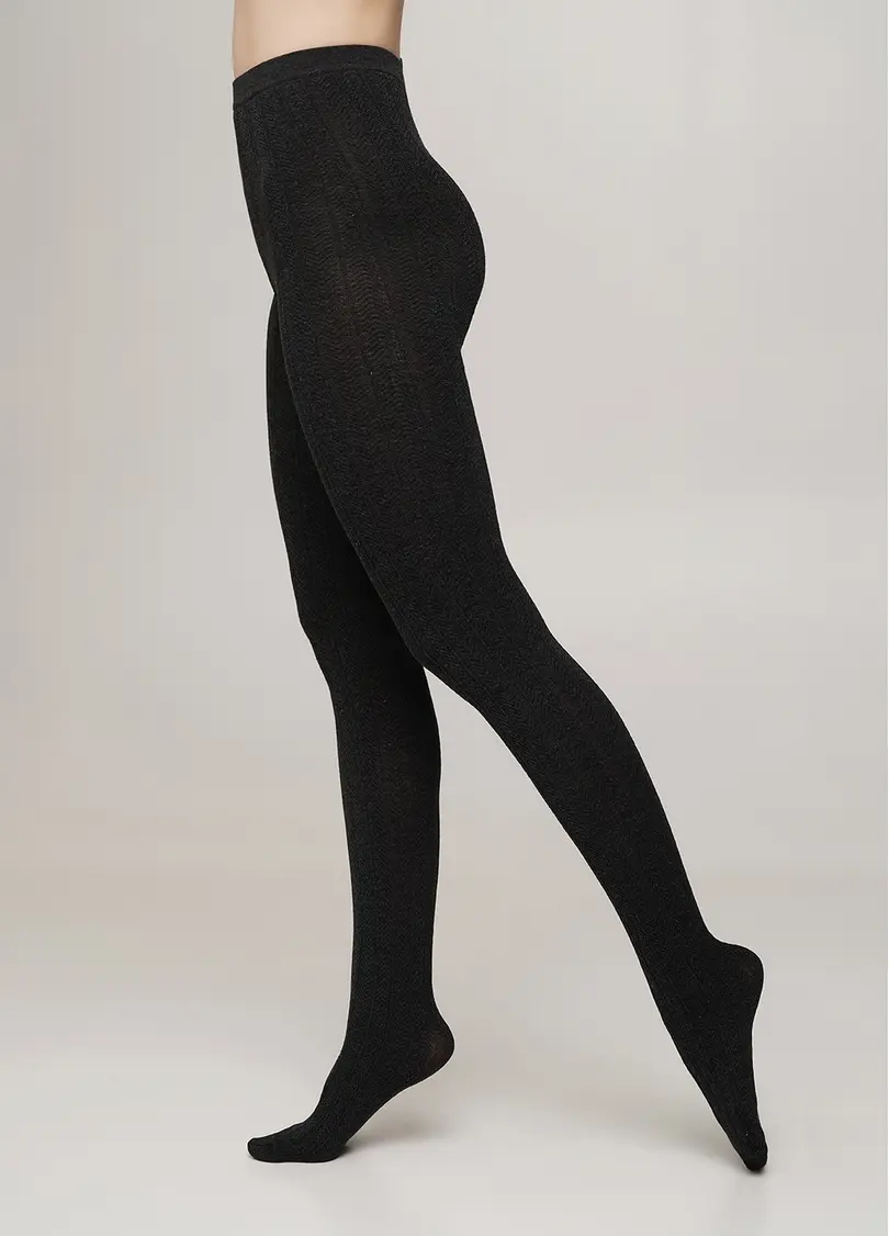 Колготки з віскози з візерунком CASHMERE TOUCH FASHION (1) stone (сірий)