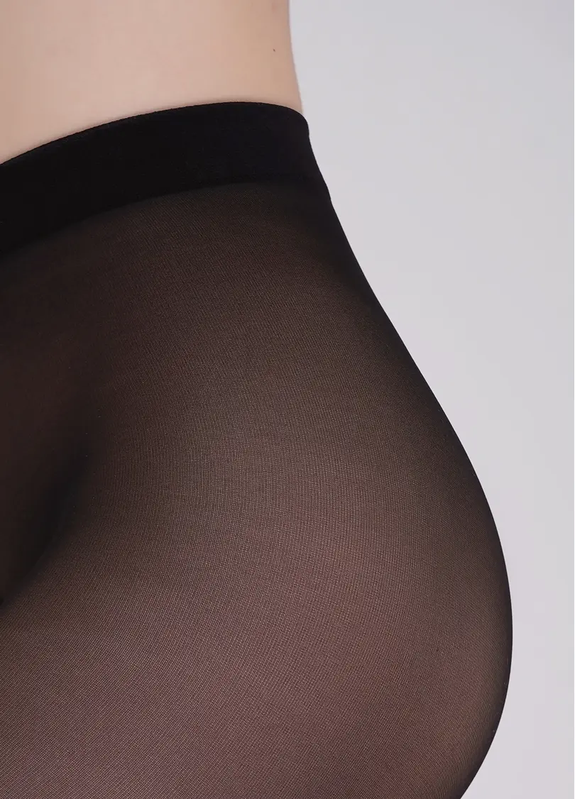 Колготки з імітацією бавовняних ботфортів ENJOY MELANGE 60 (4) dark grey melange (сірий меланж)