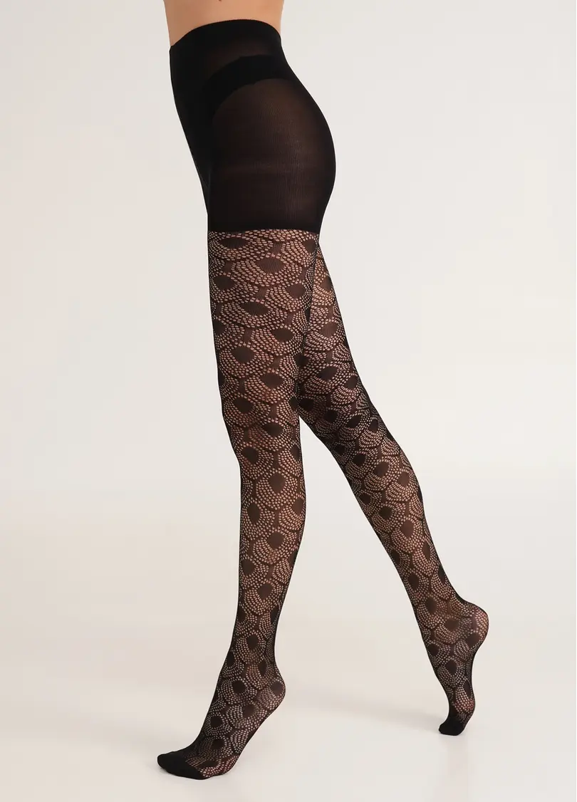 Колготки в сітку з ажурним візерунком FASHION NET 40 (1) nero (чорний)