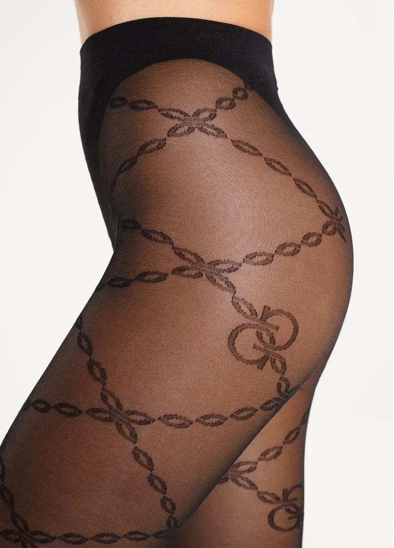 Колготки в ланцюжки з логотипом G FASHIONISTA 40 (9) nero (чорний)