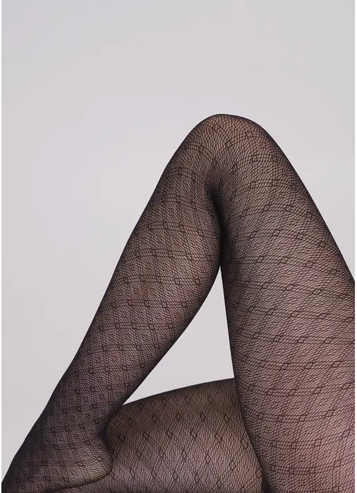 Колготки з ажурним малюнком HUSH 40 (5) nero (чорний)