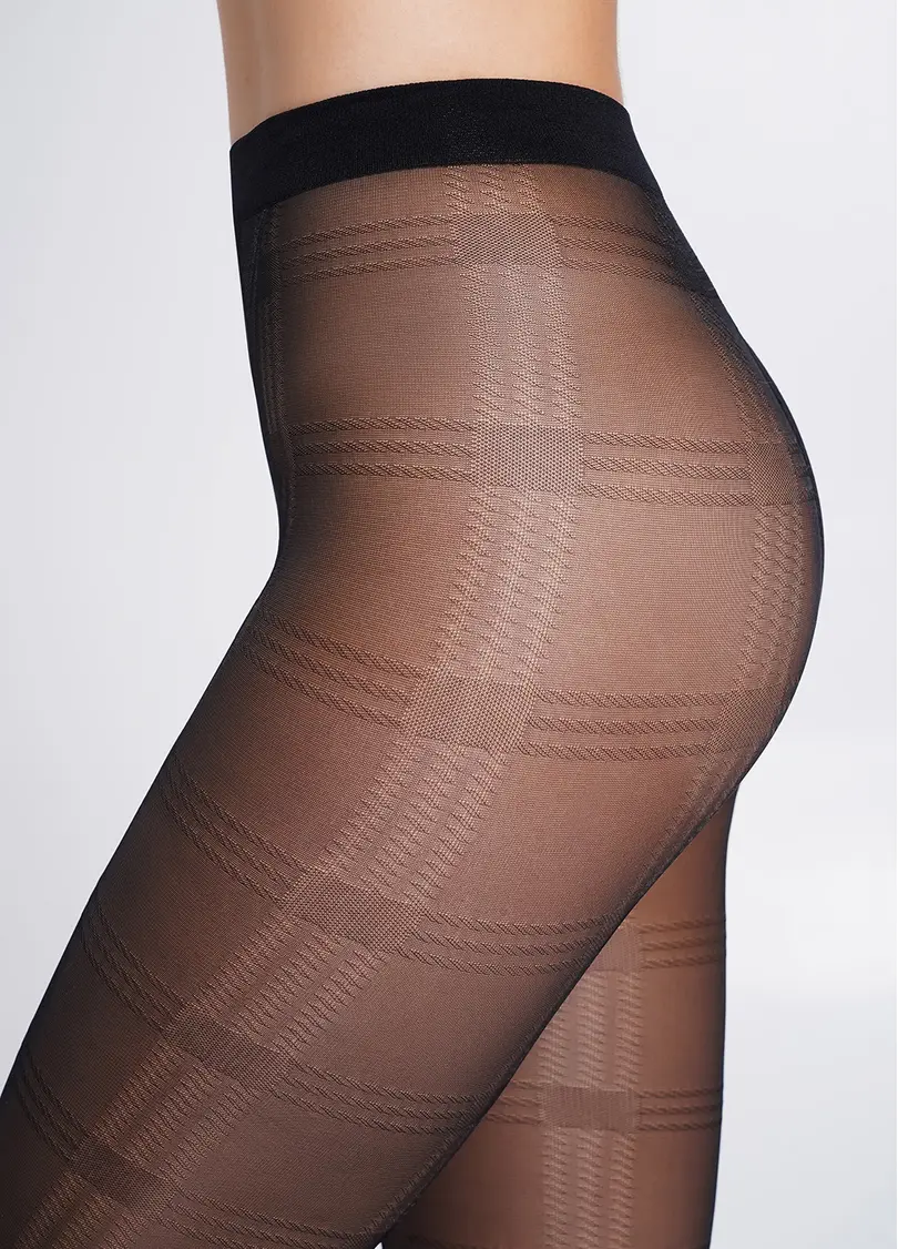 Колготки в клітинку MEGAN 40 (8) nero (чорний)