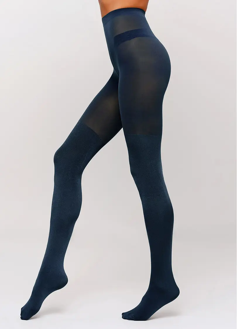 Колготки з імітацією ботфорт і ефектом блиску Pari Shine 100 den (navy)