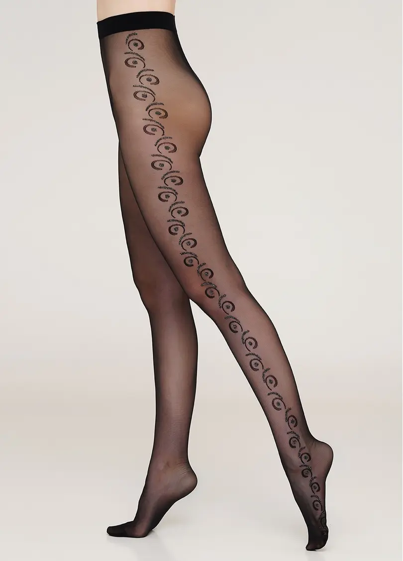 Колготки з люрексом SANTINA 20 (10) nero (чорний)