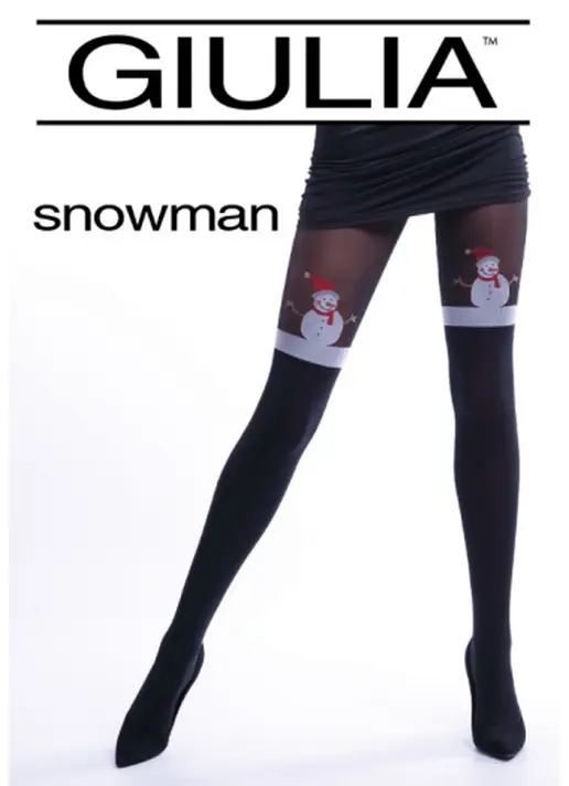 Новорічні колготки з імітацією панчіх SNOWMAN