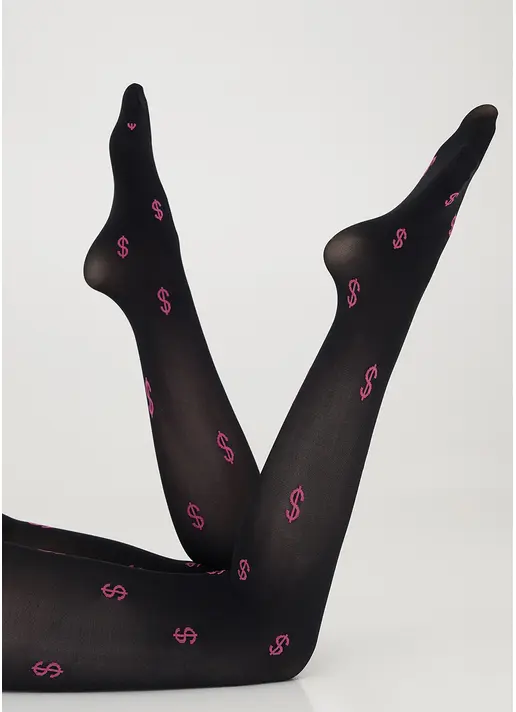 Колготки з контрастним візерунком SPLASH 70 (1) nero/pink (чорний/рожевий) Колготки з контрастним візерунком SPLASH 70 (1) nero/pink (чорний/рожевий)