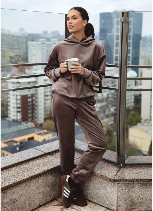 Велюровий комплект SOFT WINTER 5814/080 mokko (коричневий) Велюровий комплект SOFT WINTER 5814/080 mokko (коричневий)