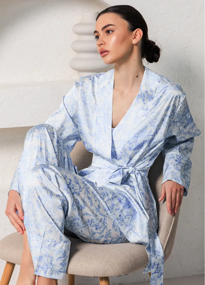 Шовкова піжама TOILE SILK 5512/050 (блакитний)