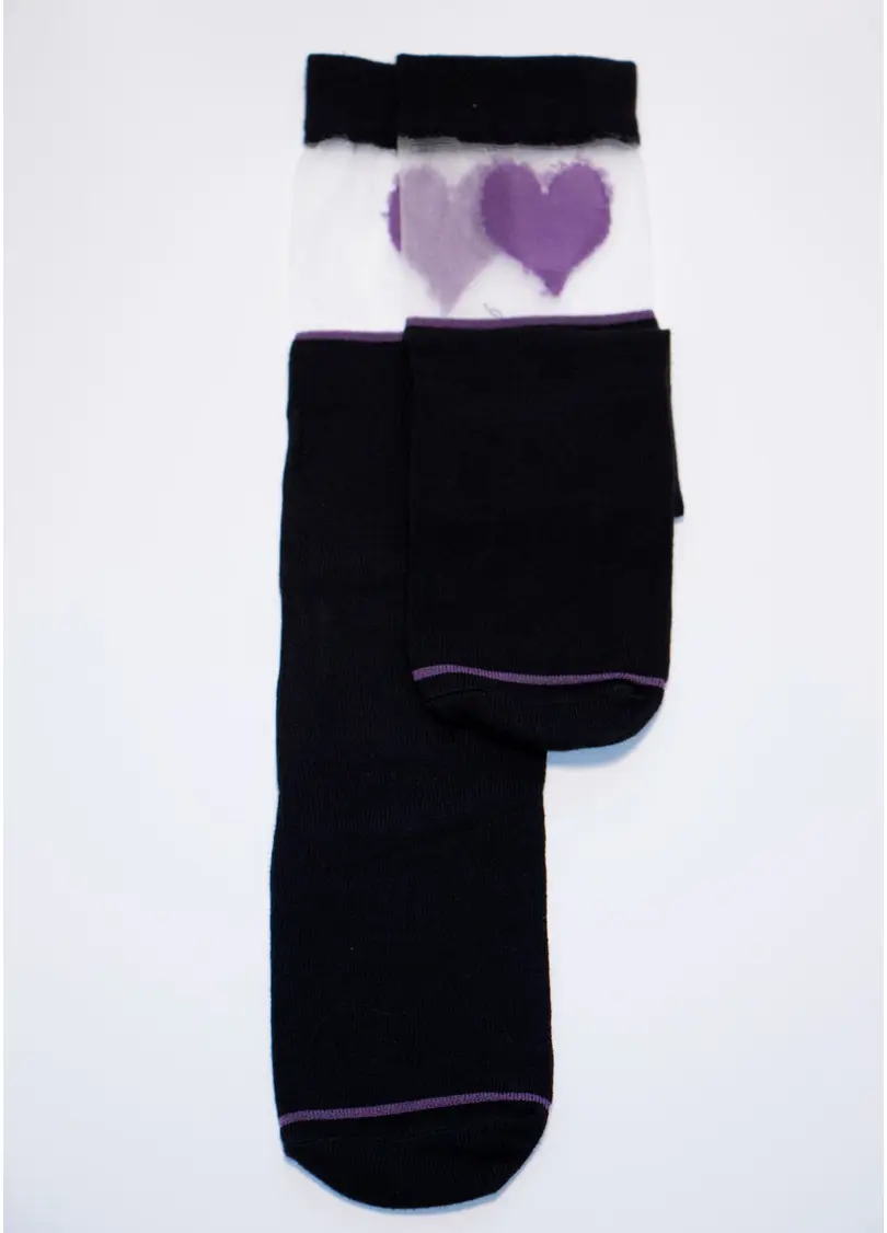 Гольфи для дівчаток KG1 CRISTAL 007 nero/violet (чорний)