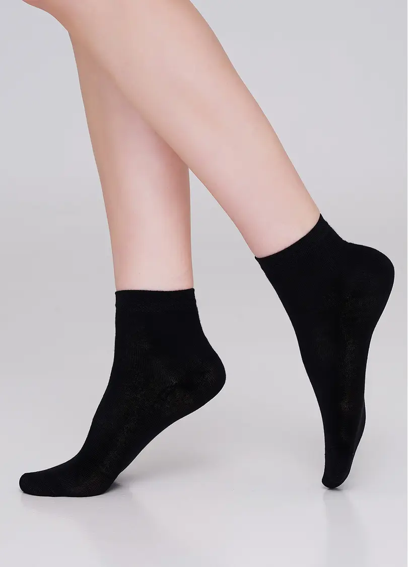 Дитячі бавовняні шкарпетки (2 пари) KS2 CLASSIC (пак х2) black/white (чорний/білий)