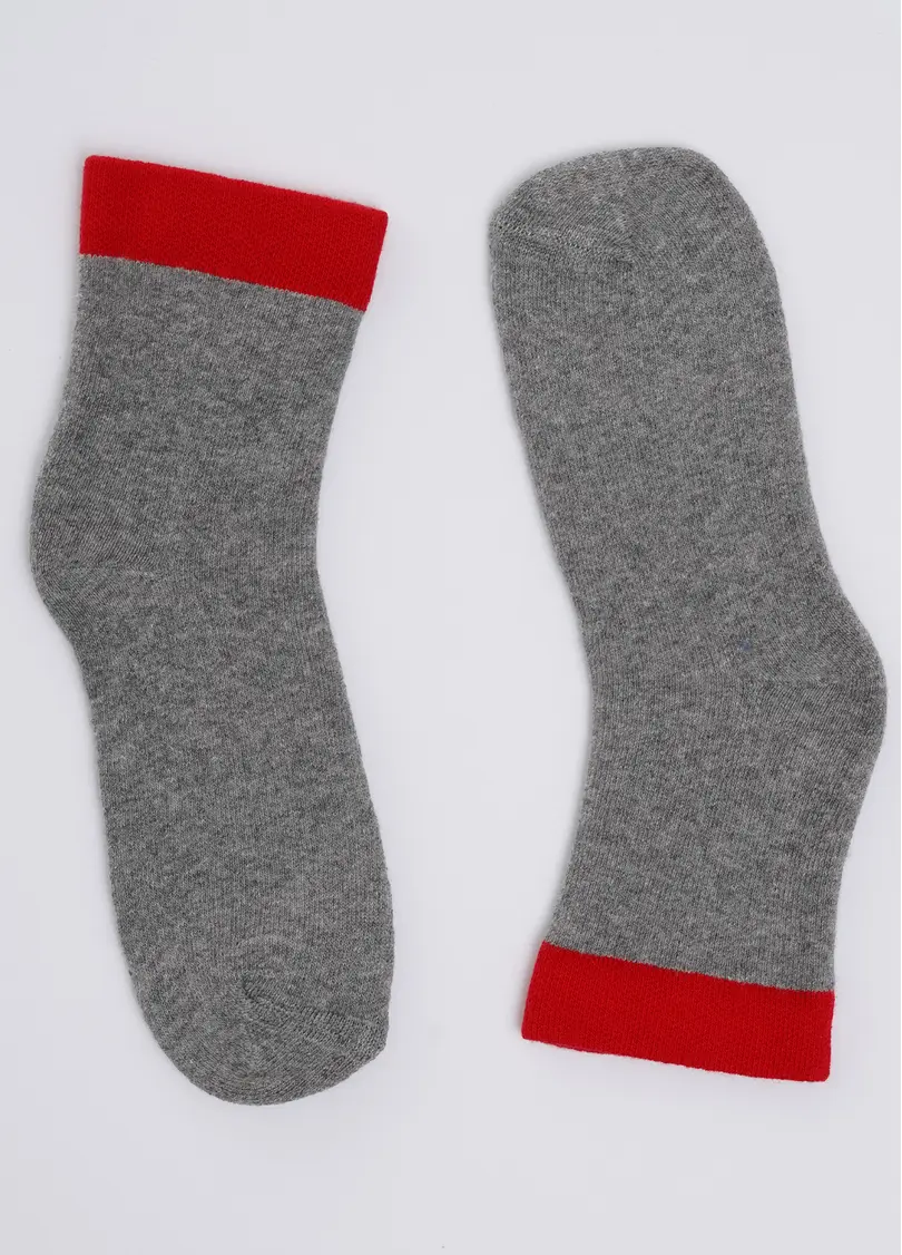 Дитячі шкарпетки махрові KS3 TERRY 013 light grey melange (сірий)