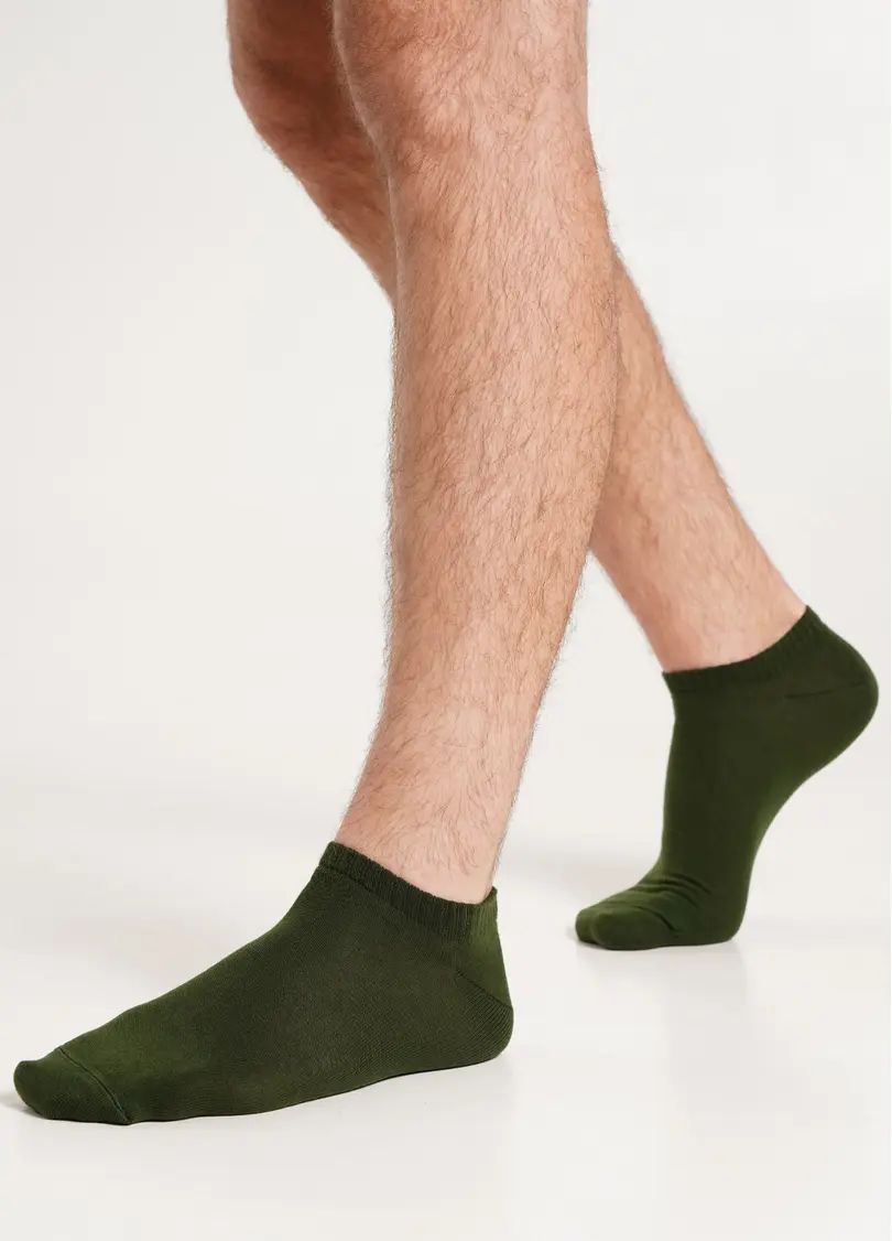 Чоловічі шкарпетки короткі MS1 SOFT PREMIUM khaki (зелений)