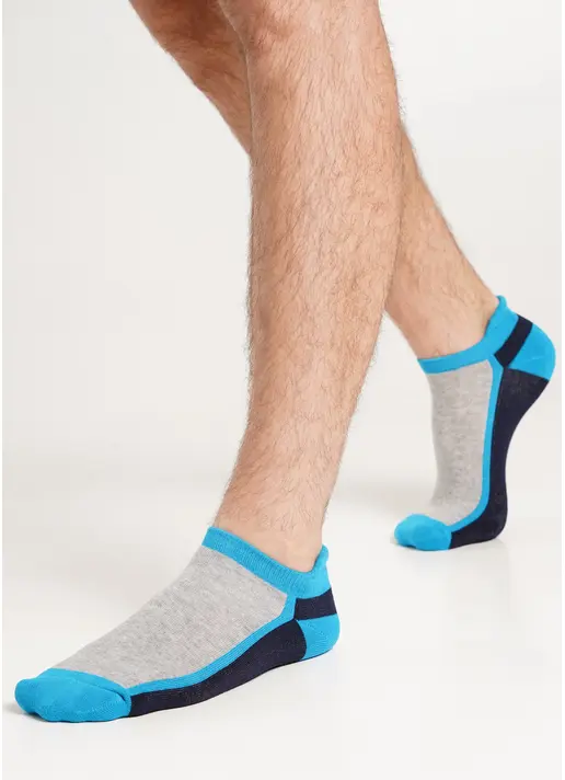 Чоловічі шкарпетки з високою п'яткою MS1 TERRY SPORT 004 [MS1C/SpTe-004] (MS SPORT-04) blue (блакитний)