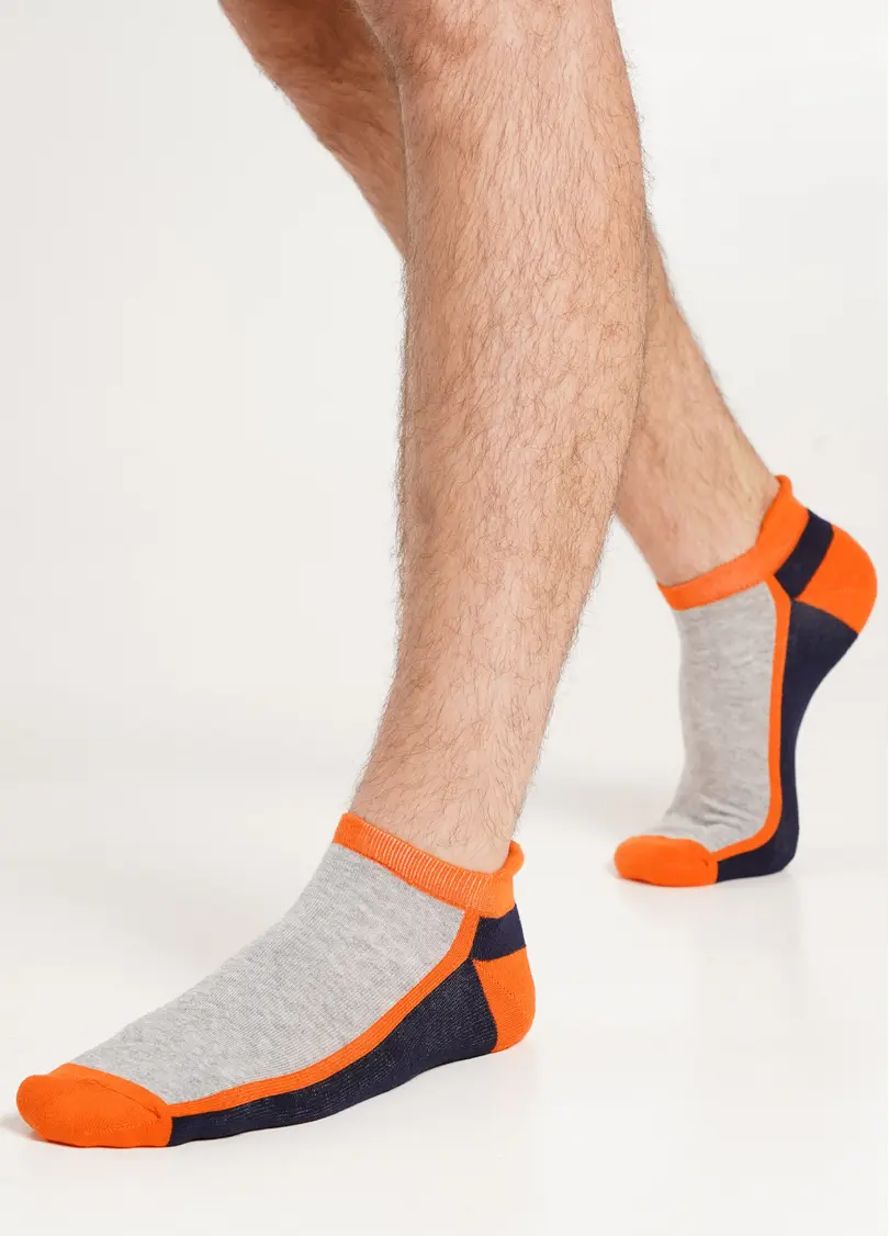 Чоловічі шкарпетки з високою п'яткою MS1 TERRY SPORT 004 [MS1C/SpTe-004] (MS SPORT-04) orange (помаранчевий)