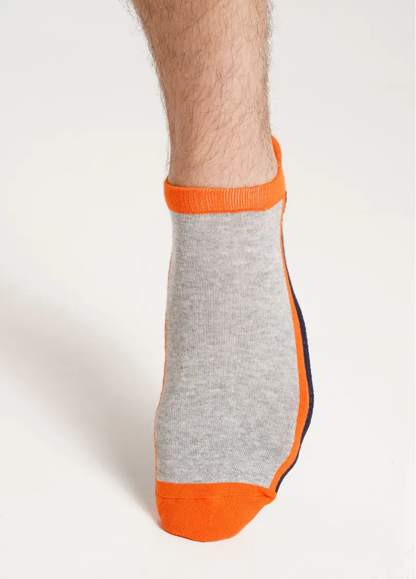 Чоловічі шкарпетки з високою п'яткою MS1 TERRY SPORT 004 [MS1C/SpTe-004] (MS SPORT-04) orange (помаранчевий)