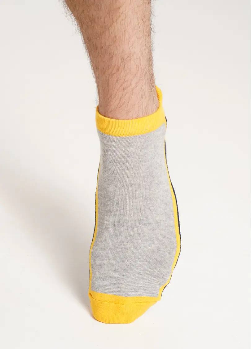 Чоловічі шкарпетки з високою п'яткою MS1 TERRY SPORT 004 [MS1C/SpTe-004] (MS SPORT-04) yellow (жовтий)