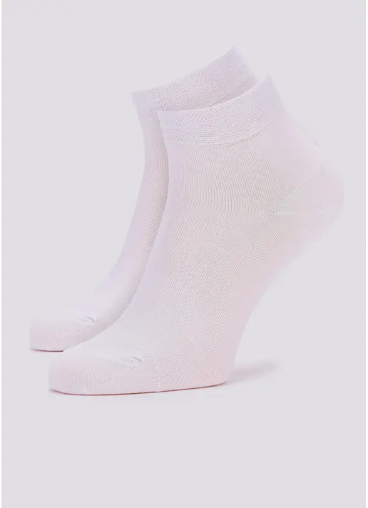 Чоловічі шкарпетки укорочені MS2 SOFT PREMIUM CLASSIC (білий)