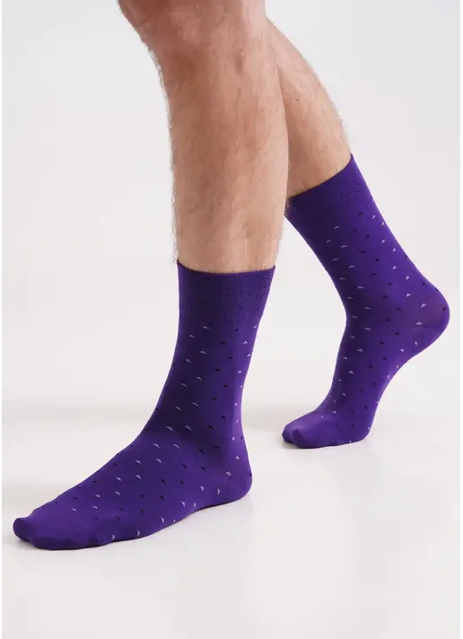 Чоловічі шкарпетки довгі MS3 BASIC 2401 violet indigo (фіолетовий) Чоловічі шкарпетки довгі MS3 BASIC 2401 violet indigo (фіолетовий)