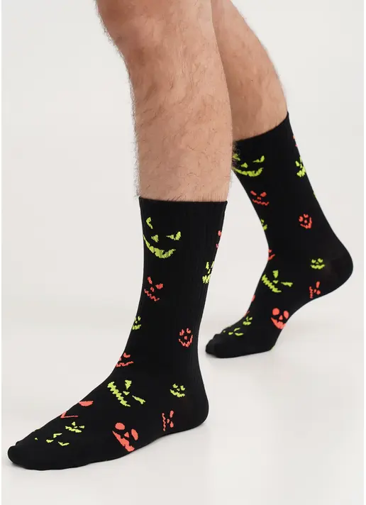 Чоловічі шкарпетки високі до Геловіну MS3 HALLOWEEN STRONG 2203 black (чорний) Чоловічі шкарпетки високі до Геловіну MS3 HALLOWEEN STRONG 2203 black (чорний)