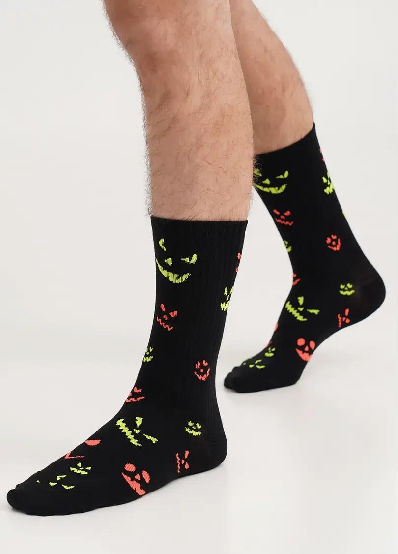 Чоловічі шкарпетки високі до Геловіну MS3 HALLOWEEN STRONG 2203 black (чорний)