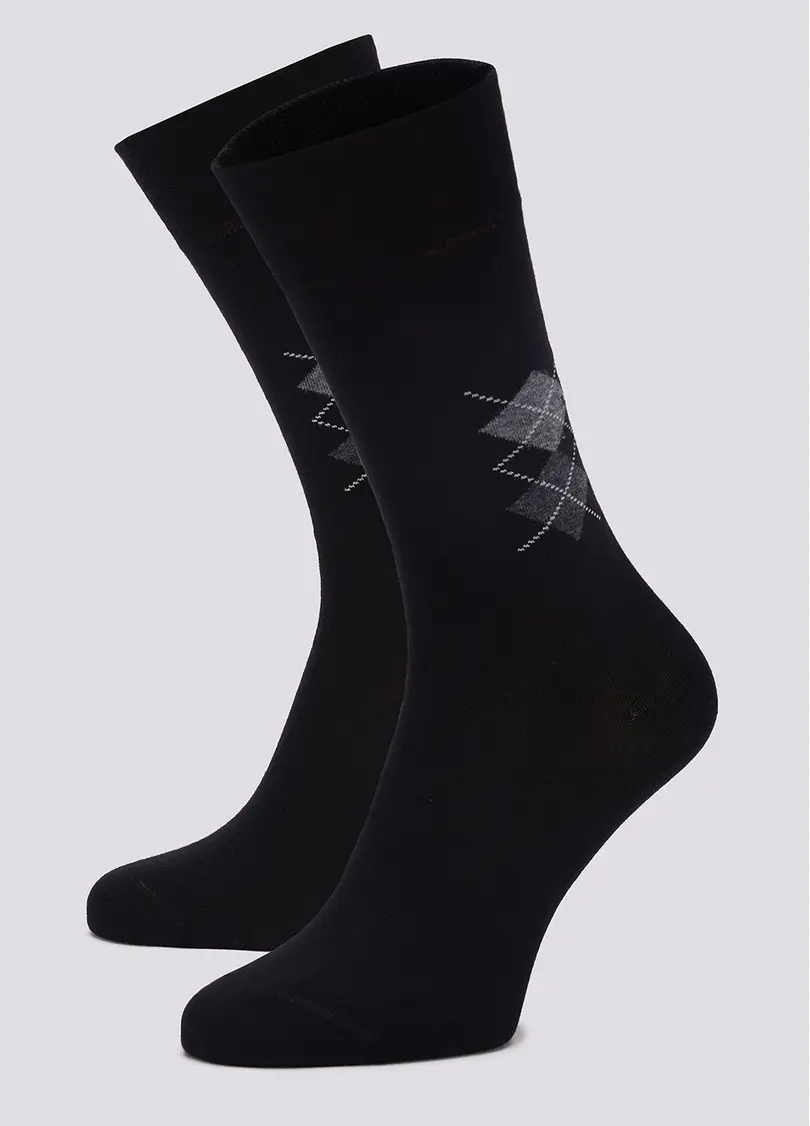 Високі шкарпетки чоловічі бавовняні MS3 SOFT COMFORT 001 (M) [MS3M/Sl-001] black (чорний)