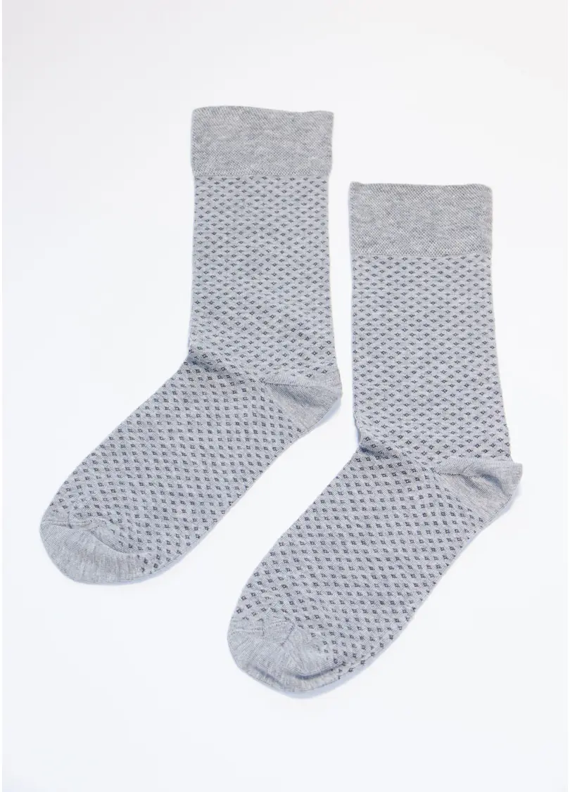 Високі чоловічі шкарпетки MS3 SOFT COMFORT 003 (M) [MS3M / Sl-003] light grey melange (меланж)