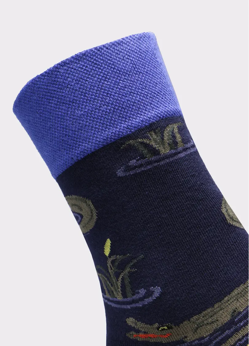 Чоловічі високі шкарпетки з малюнком MS3 SOFT FASHION 055 (пак х2)