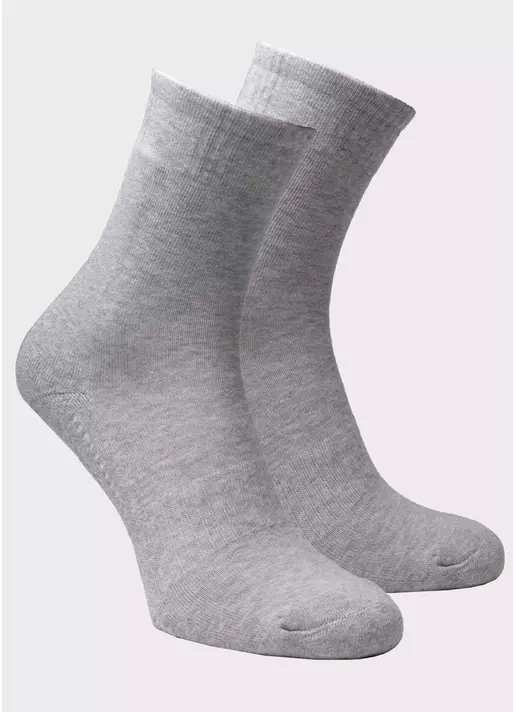 Чоловічі високі спортивні шкарпетки MS3 TERRY SPORT 006 light grey melange (меланж)