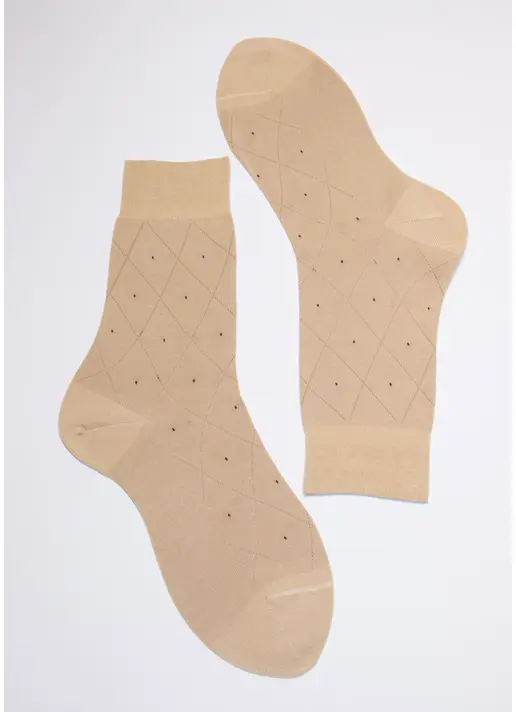 Шкарпетки з малюнком чоловічі MS3C/Sl-202 beige (бежевий) Шкарпетки з малюнком чоловічі MS3C/Sl-202 beige (бежевий)